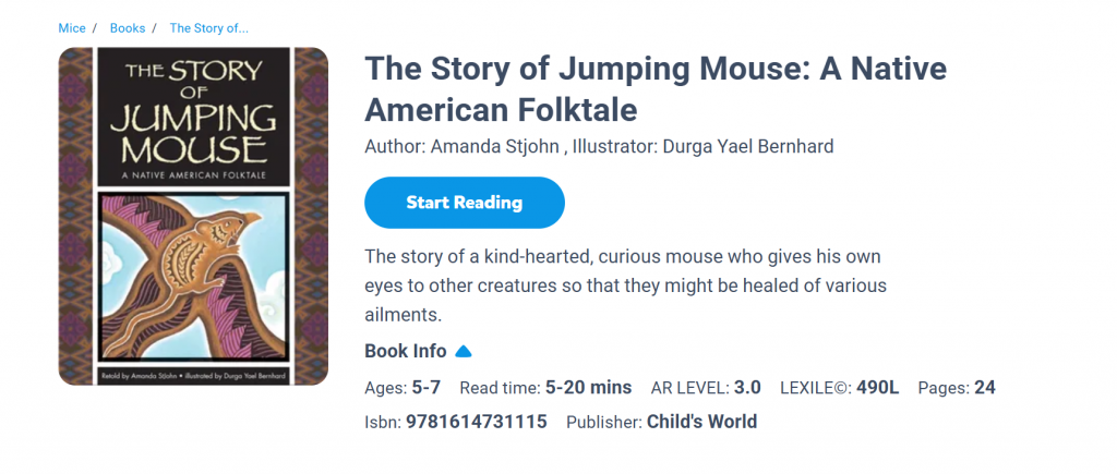 The Story of Jumping Mouse (Amanda Stjohn):