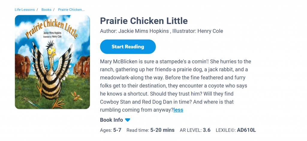 Prairie Chicken Little.