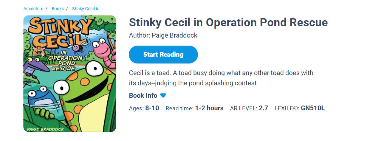 Stinky Cecil in Operation Pond Rescue