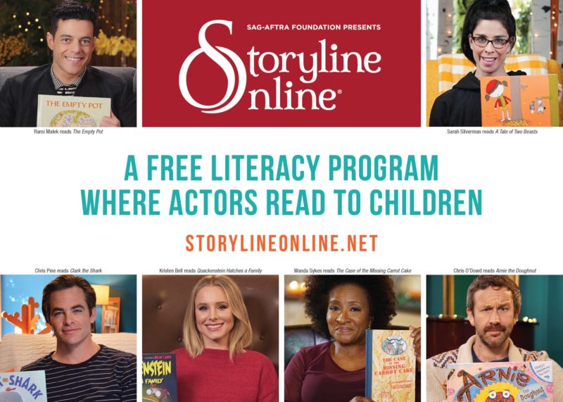 actors reading children's books aloud on Storyline Online video platform