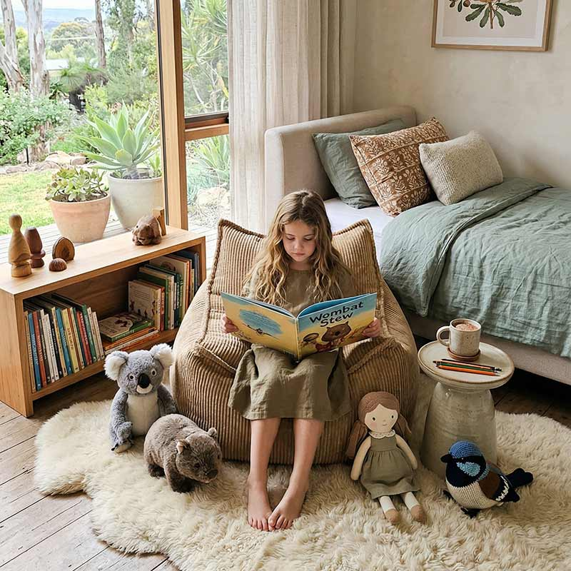 Child enjoying a daily reading routine