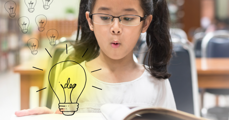 Child thinking about a book they read