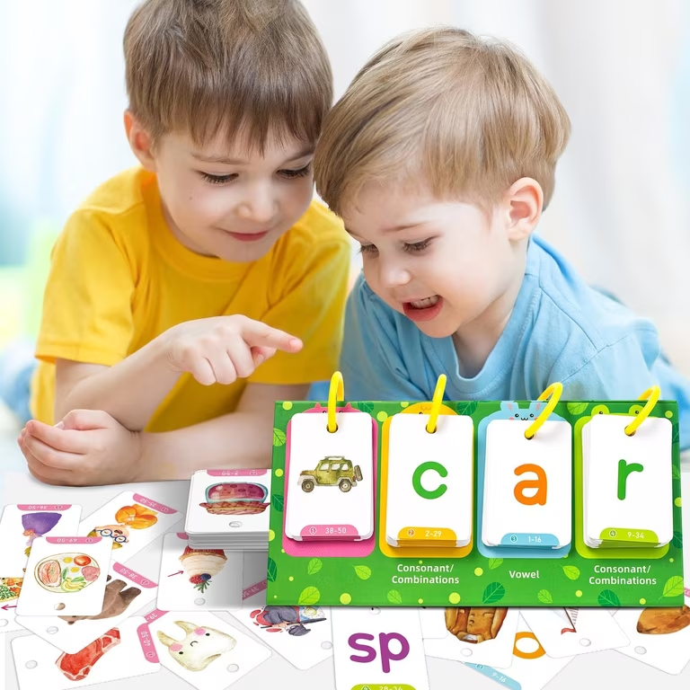 Phonics games for kids using letters and word cards