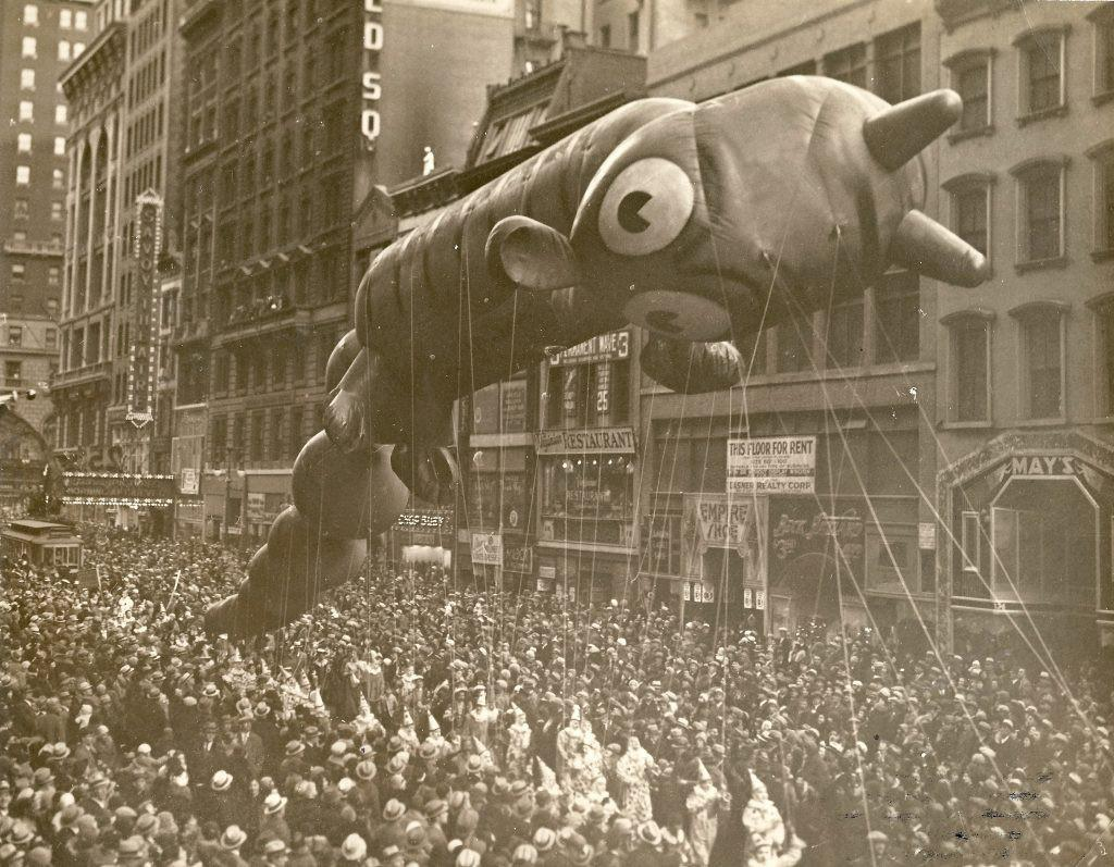 Historic Macy's Thanksgiving Day Parade balloon from an early parade can be read about in Thanksgiving History Books